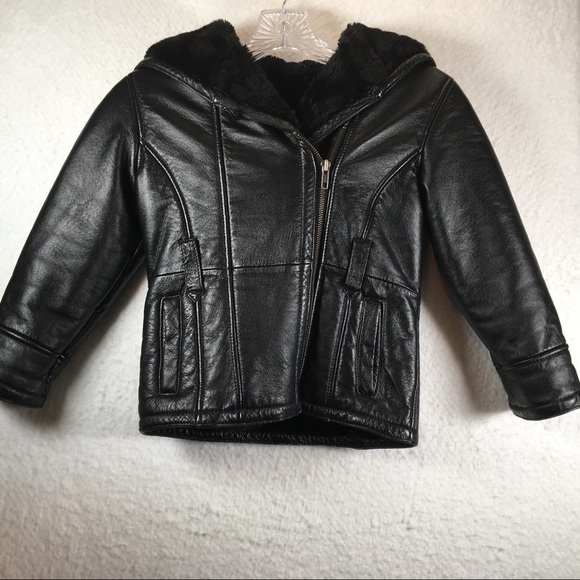 Wilsons Leather Other - Wilsons Leather Coat Kid's Girl Sherpa Lined Black size XS Full zip Pockets